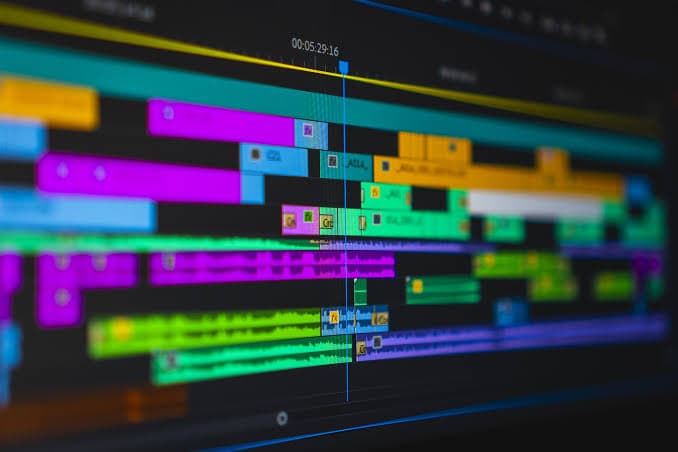 Video editing timeline for the final delivery